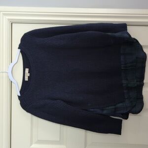 Loft LP sweater With Flannel Side Detail